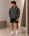 ESSENTIAL HOODIE ZIP — GRAPHITE